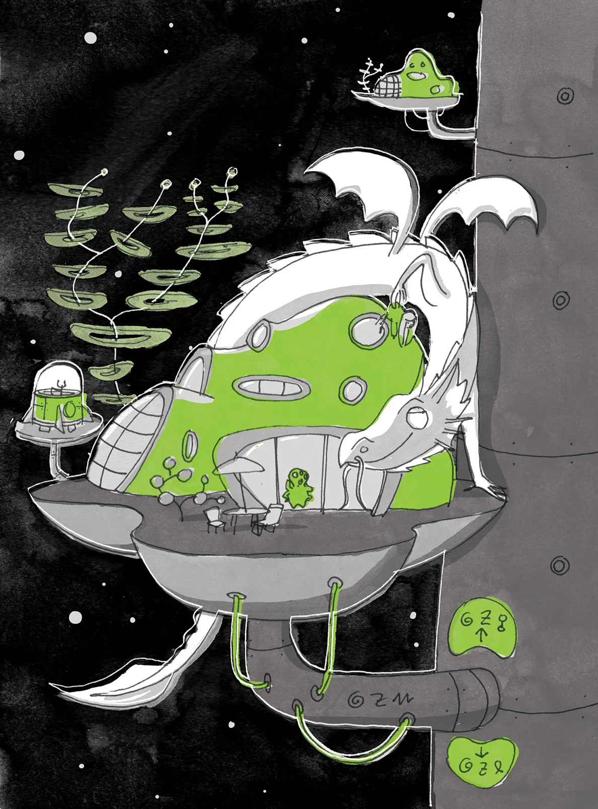 The Monster from the Blue Planet — Elys Dolan
